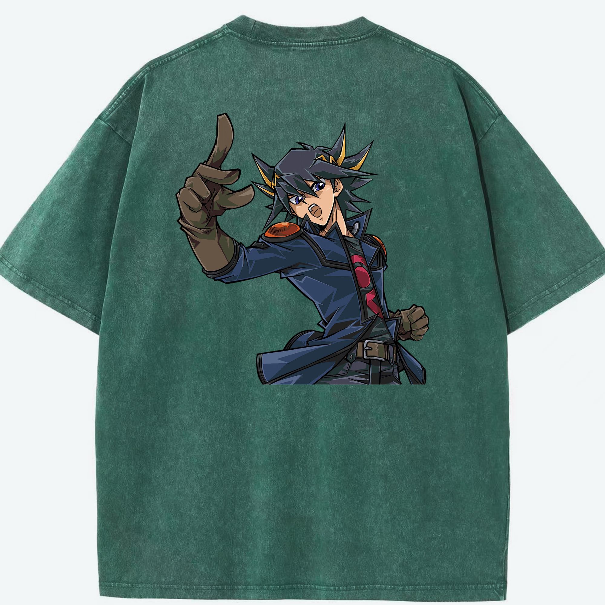 （画像用） 遊☆戯☆王 Yu-Gi-Oh! 綿100% ヴィンテージ風 半袖Tシャツ（背面プリント）